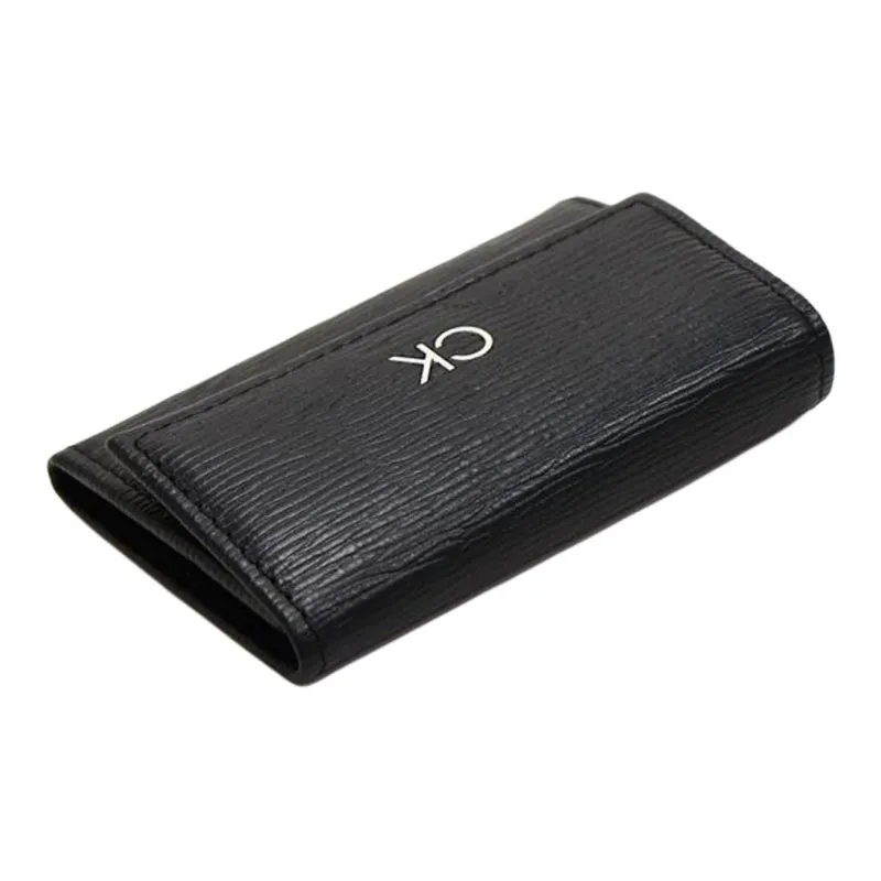 CALVIN KLEIN Leather Key Pouch Men's Black-3