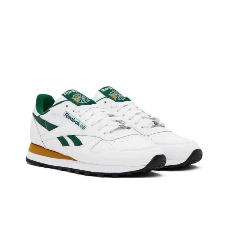 Reebok Classic Leather 'White Dark Green Gold'-2