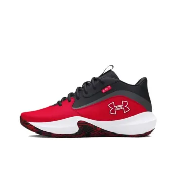 Under Armour Lockdown 7 Anti Slip Wear Resistant Low Top Basketball Shoes Unisex Red Black