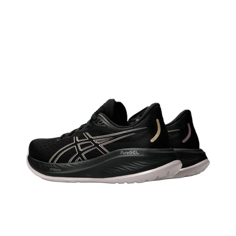 Asics Gel Cumulus 26 Slip Resistant, Abrasion Resistant, Breathable Low Top Running Shoes Women's Black White-3