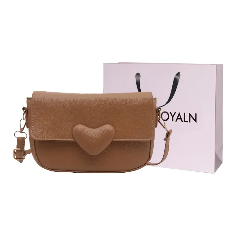 LOUIS ROYALN PU Shoulder Bag Unisex Black/White/Khaki/Pink-7