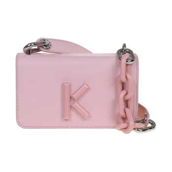 KENZO Cow Leather Shoulder Bag Crossbody Bag Women's Pink