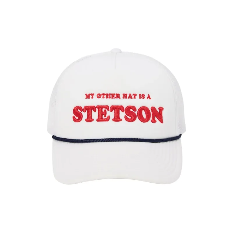 STETSON Polyester Mesh Baseball Caps Unisex White-1