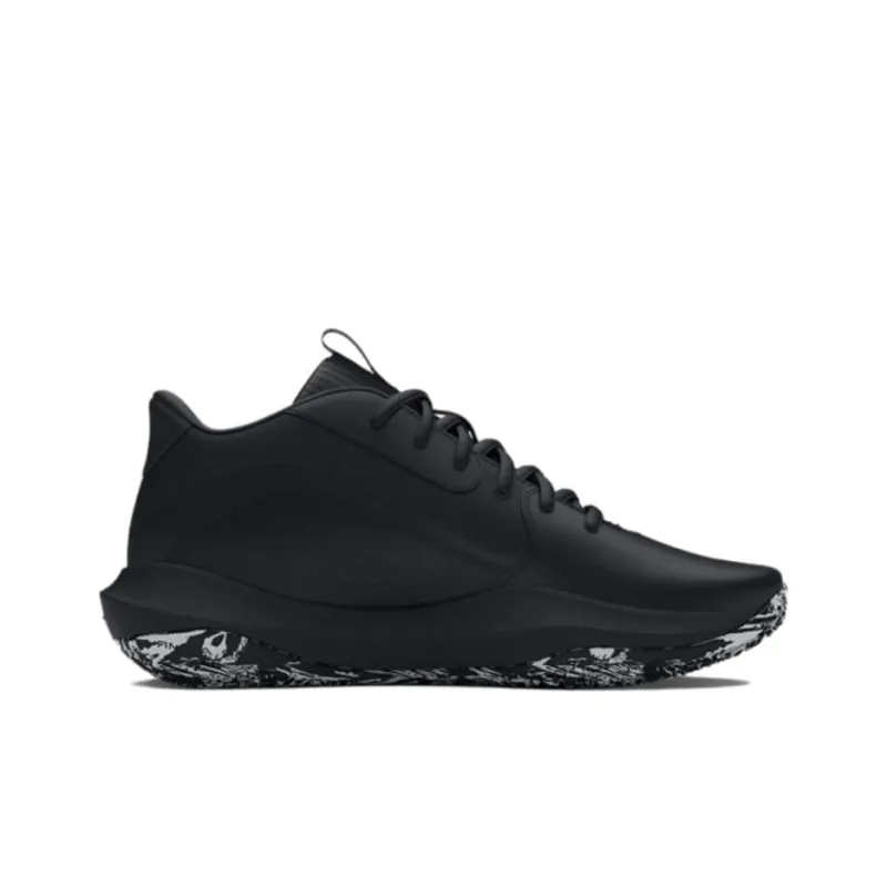 Under Armour Lockdown 7 Shock Absorbers Slip Resistant Breathable Mid Top Basketball Shoes Unisex Black-1