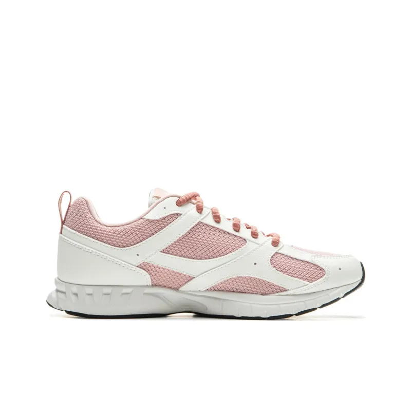 LiNing Cushioning Slip Resistant Abrasion Resistant Breathable Low Top Running Shoes Women's White Pink-1