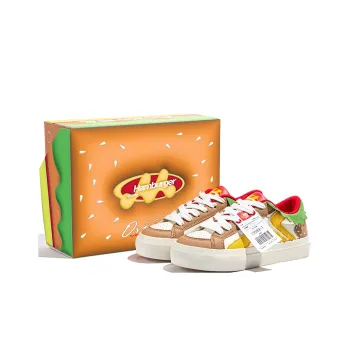 TUOPIN Pie Shoes Hamburger Shoes Anti Slip Wear Resistant Low Top Skateboard Shoes Women's