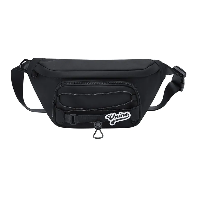 V.NINE Fabric Crossbody Bag For Men And Women's Sling Bag Medium Size Unisex Ecru/Space Black-4