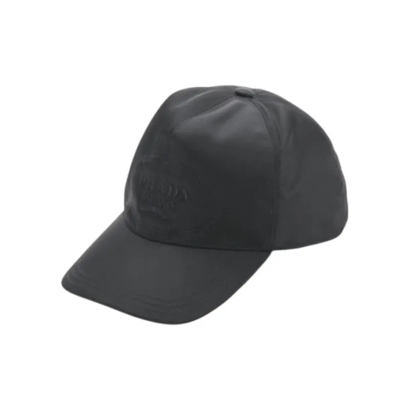 PRADA Recycled Nylon Baseball Caps Women's Black-0