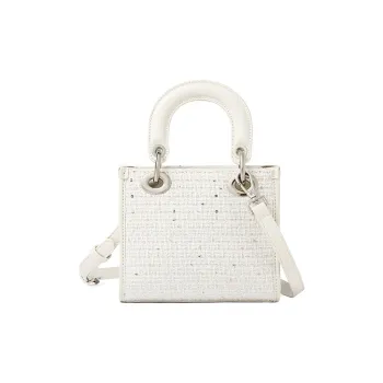 TUCANO Fashion Shoulder Bag, Crossbody Bag, Handbag Trumpets Women's Sequins Black With Milkshake White