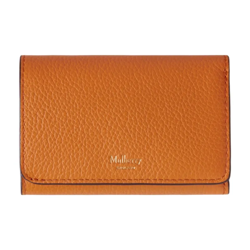 Mulberry Leather Wallet Small Size Women's Orange-0