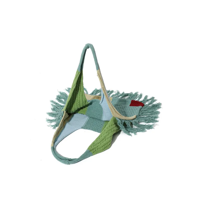 MASTER CANVAS Fabric Shoulder Bag Women's Cyan/White-6