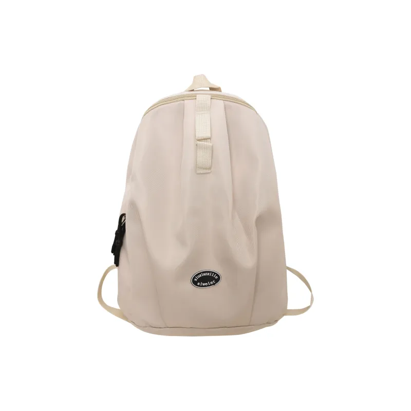 OURFUN Canvas Backpack Unisex White/Ecru/Gray/Black-1