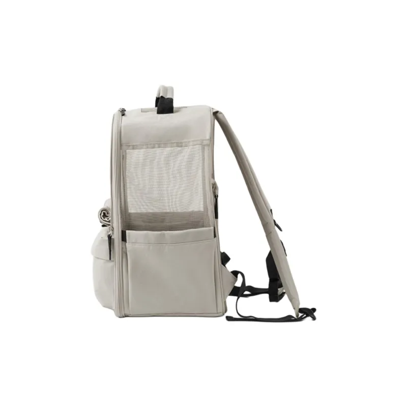MUJI Polyester Cat Backpack Large Size Unisex Beige-4
