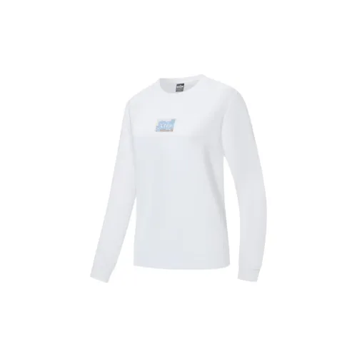 XTEP Variety Training Collection Sweatshirts Women's Pearl White