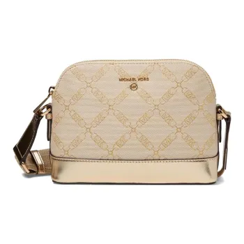 MICHAEL KORS Artificial Leather Crossbody Bag Shoulder Bag Women's Beige & Gold