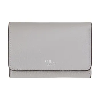Mulberry Grained Cow Leather Wallet Small Size Women's Light Gray