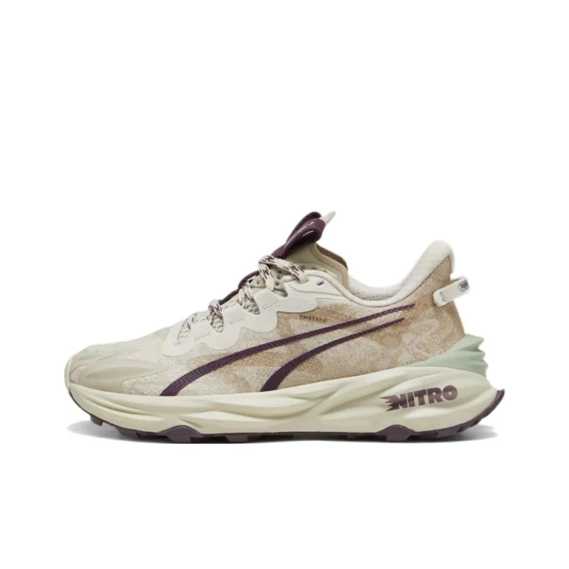 PUMA Fast Trac Nitro Cushioning, Slip Resistant, And Abrasion Resistant Low Top Running Shoes Women's Beige-0