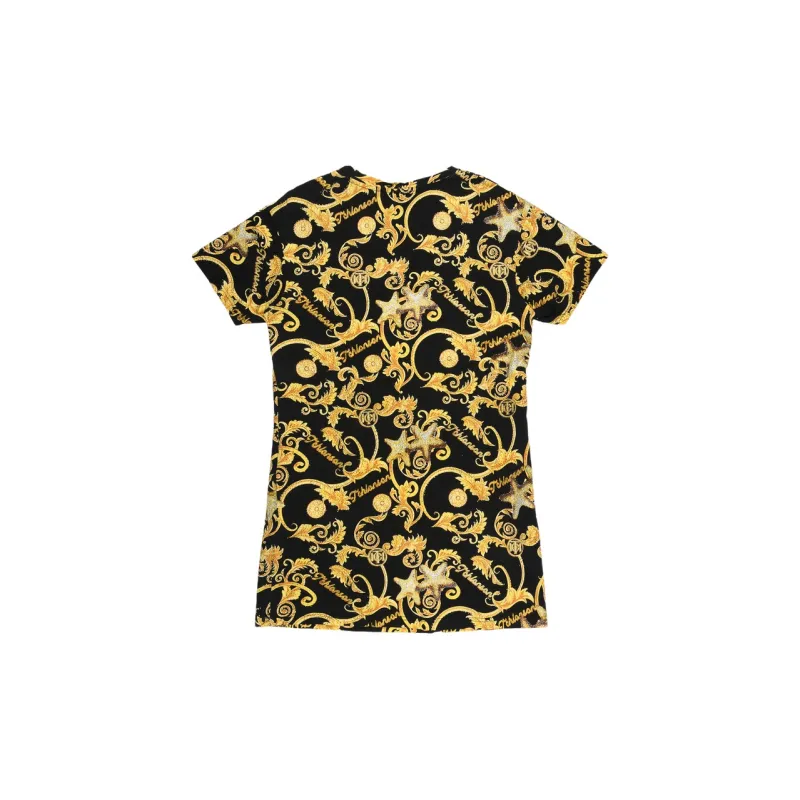 TCH Short Sleeved Dresses Women's Black Base Gold Logo-1