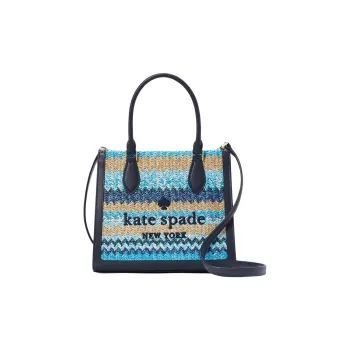 Kate Spade Straw Tote Bag Shopping Bag Shoulder Bags Women's Blue