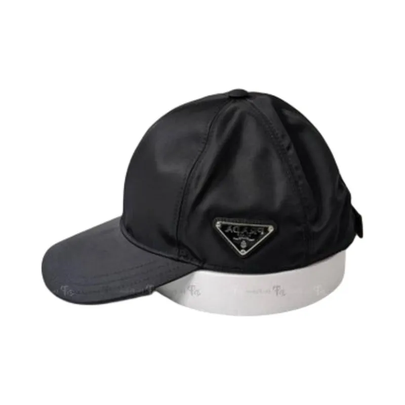 PRADA Recycled Polyamide Baseball Caps Men's Black-0