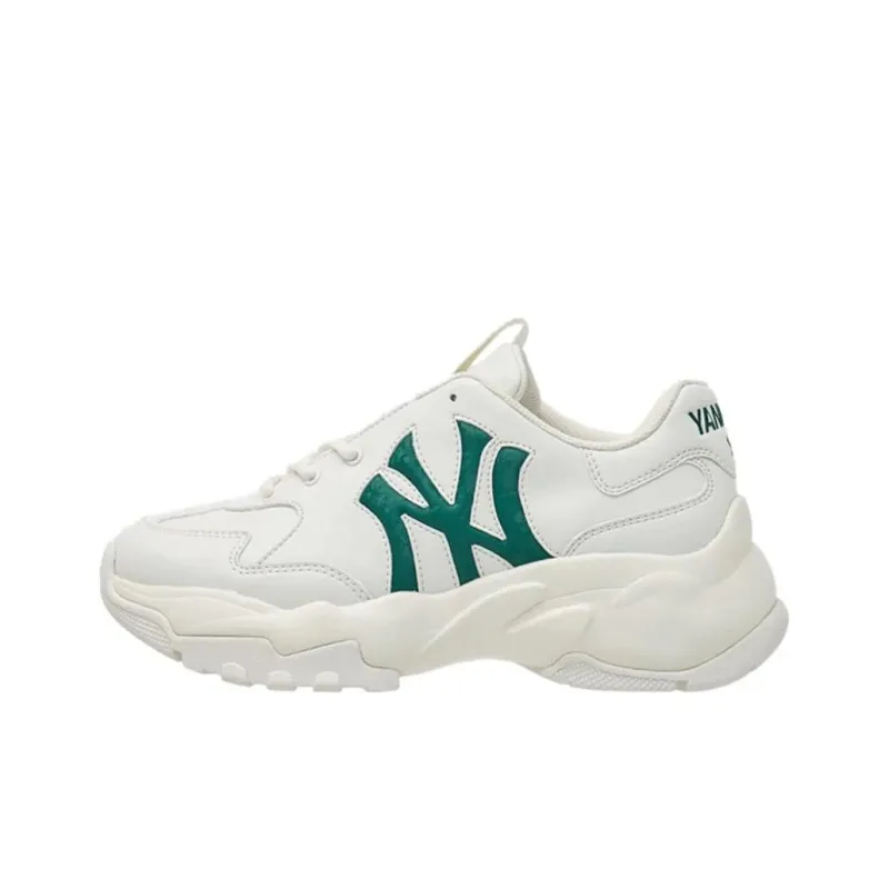 MLB Big Ball Chunky Chunky Sneakers Unisex Low Top White/Green-0