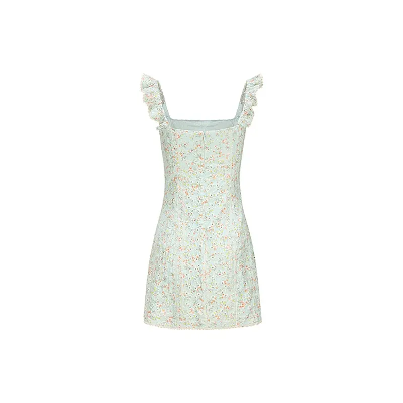 Incolore Short Sleeved Dresses Women's Green-1