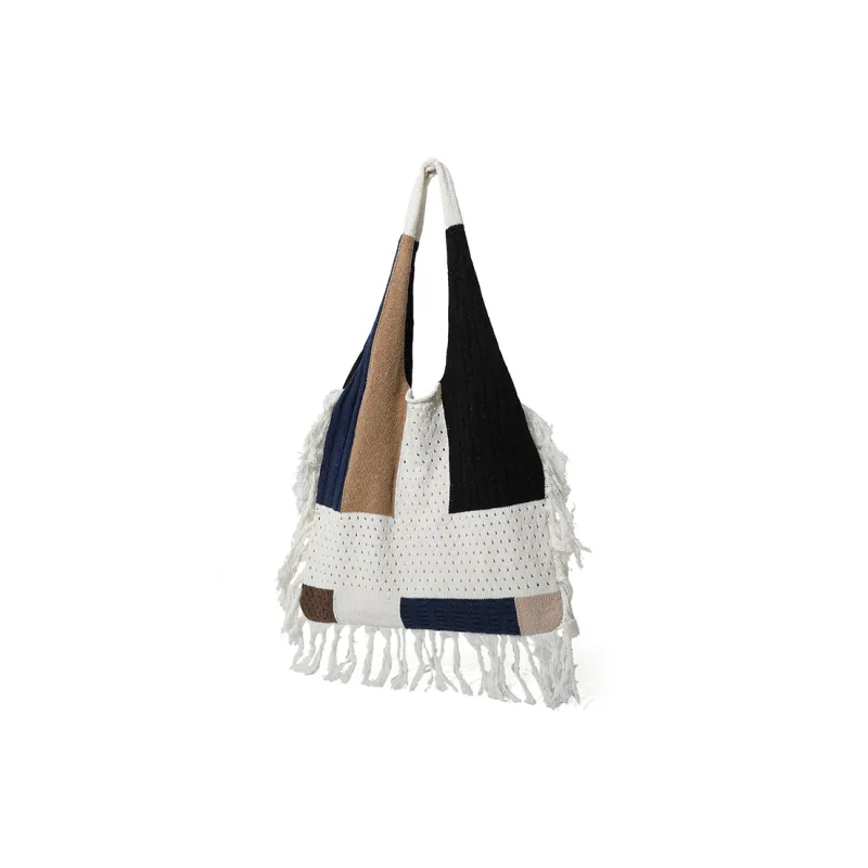 MASTER CANVAS Fabric Shoulder Bag Women's Cyan/White-1