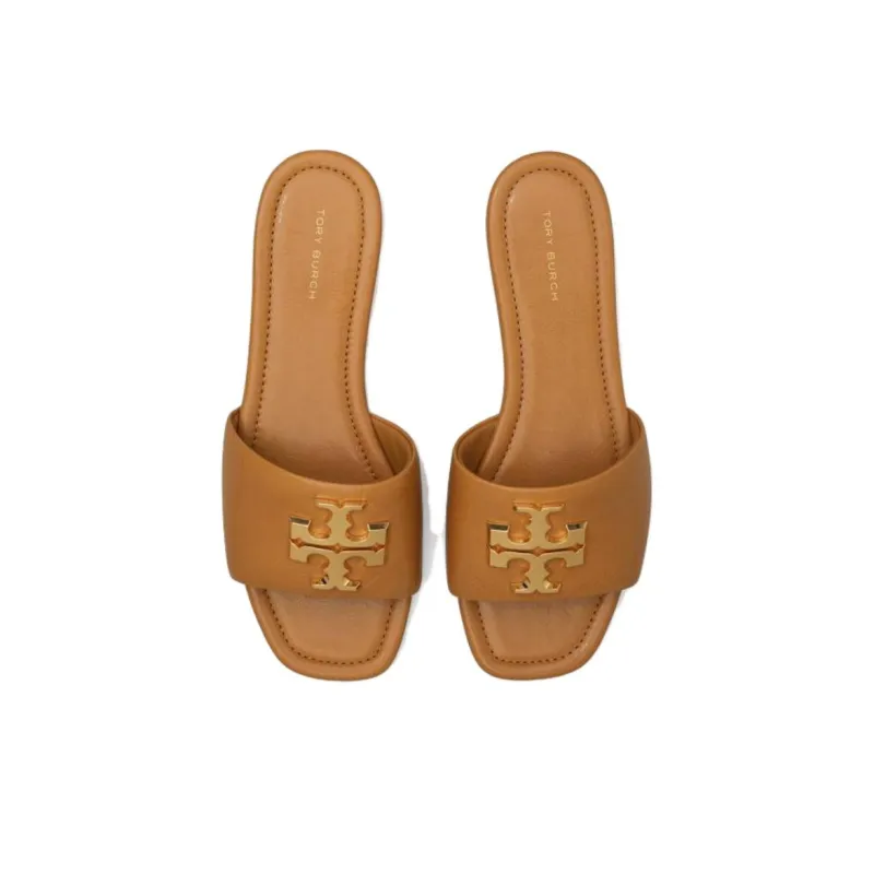 TORY BURCH Eleanor Slide Slippers Women's Brown-3