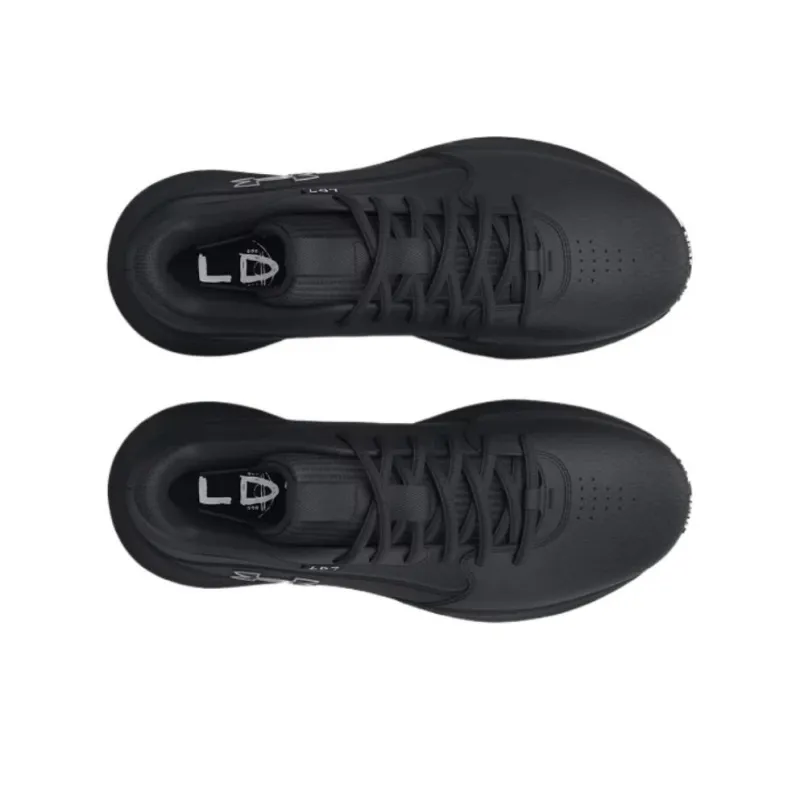Under Armour Lockdown 7 Shock Absorbers Slip Resistant Breathable Mid Top Basketball Shoes Unisex Black-2
