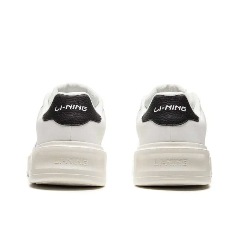 LiNing Sky Cloud Anti Slip And Wear Resistant Breathable Low Top Skateboard Shoes Men's White Black-5