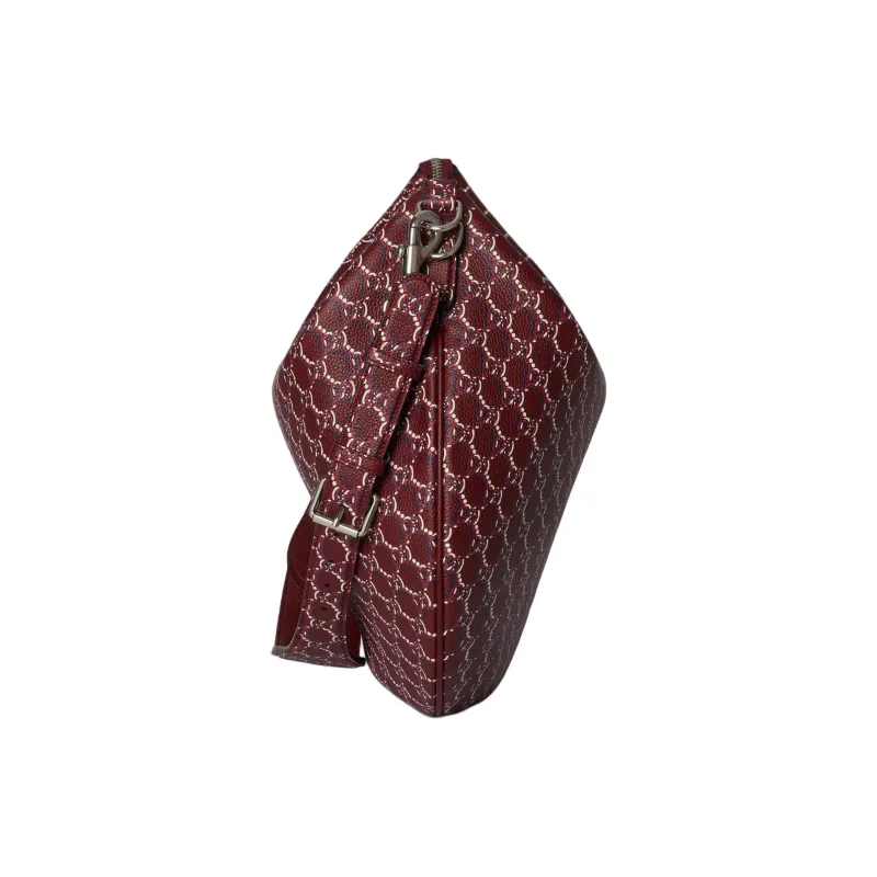 GUCCI Grain Leather Handbag, Shoulder Bag Large Size Men's Red-2