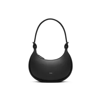 MUVA Cow Leather Commute Travel Elegant Shoulder Bag Women's Twilight Black/Focal Tea Brown