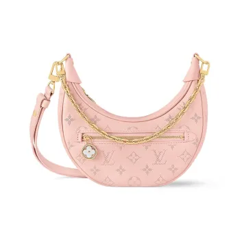 LOUIS VUITTON Loop Calfskin Pea Bag/Crescent Bag, Shoulder Bag, Handbag, Shoulder Bag Women's Jasmine Pink