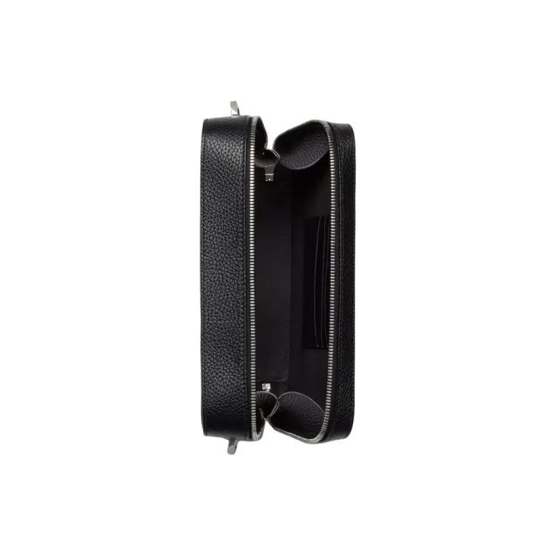 GUCCI Leather Clutches Crossbody Bag Shoulder Bag Mini Men's Black-5