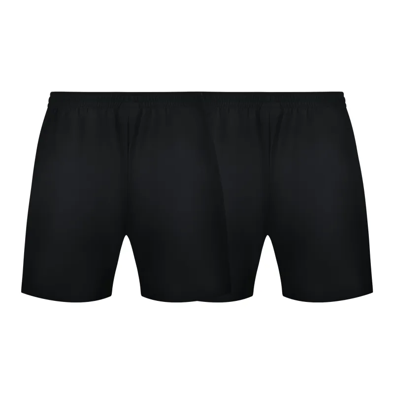 LiNing Solid Color Minimalist Style Quick Dry Casual Shorts Unisex 2 Piece Set Black-2