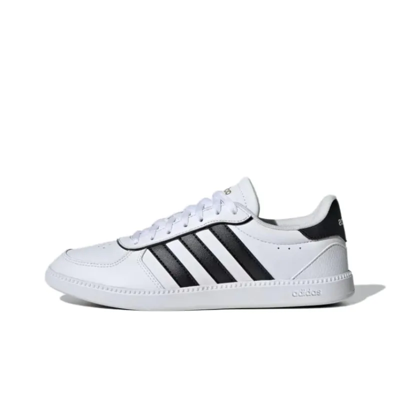 Adidas Anti Slip Wear Resistant Low Top Skateboard Shoes Women's White Black-0