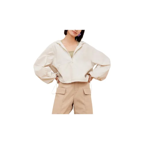 QIAODAN Trench Coats Women's Antique Porcelain White