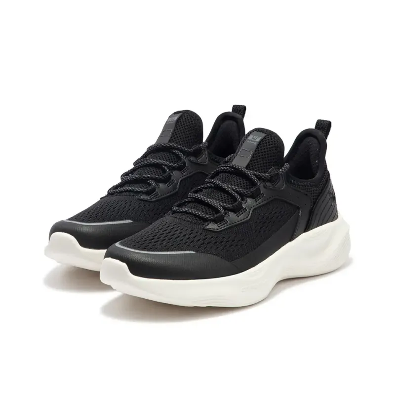 361° Breathable Low Top Casual Running Shoes Women's Black White-2