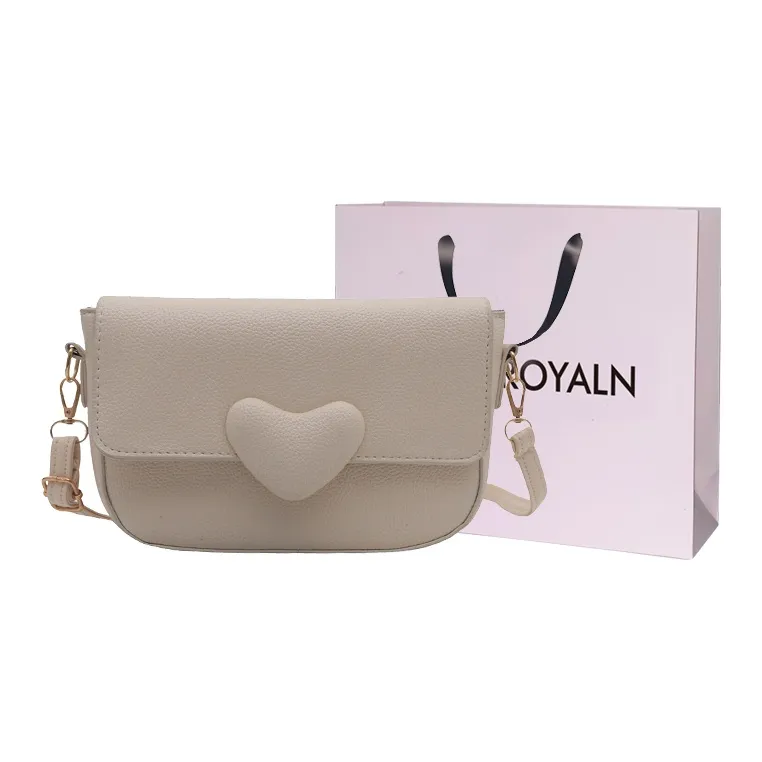 LOUIS ROYALN PU Shoulder Bag Unisex Black/White/Khaki/Pink-3
