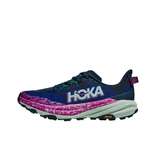 HOKA ONE ONE SPEEDGOAT 6 Running Shoes Men Low-Top Storm Blue/Blue Green