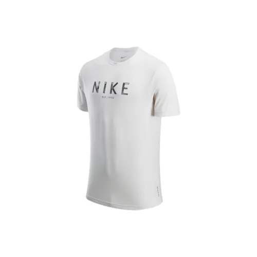 Nike T-Shirts Men Phantom Gray-White