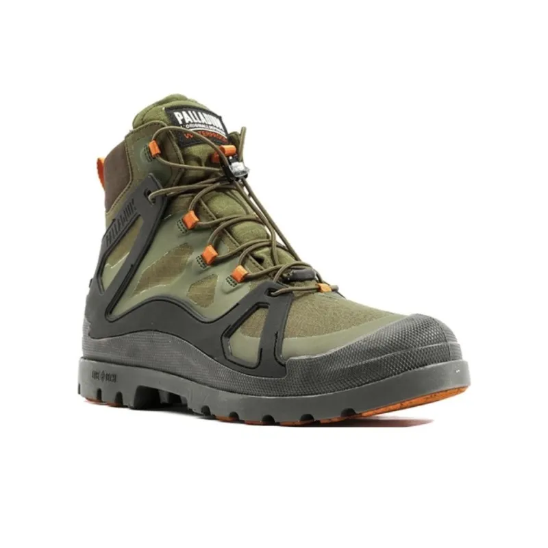 Palladium Pampa Waterproof And Slip Resistant High Top Outdoor Shoes Men's Army Green-3