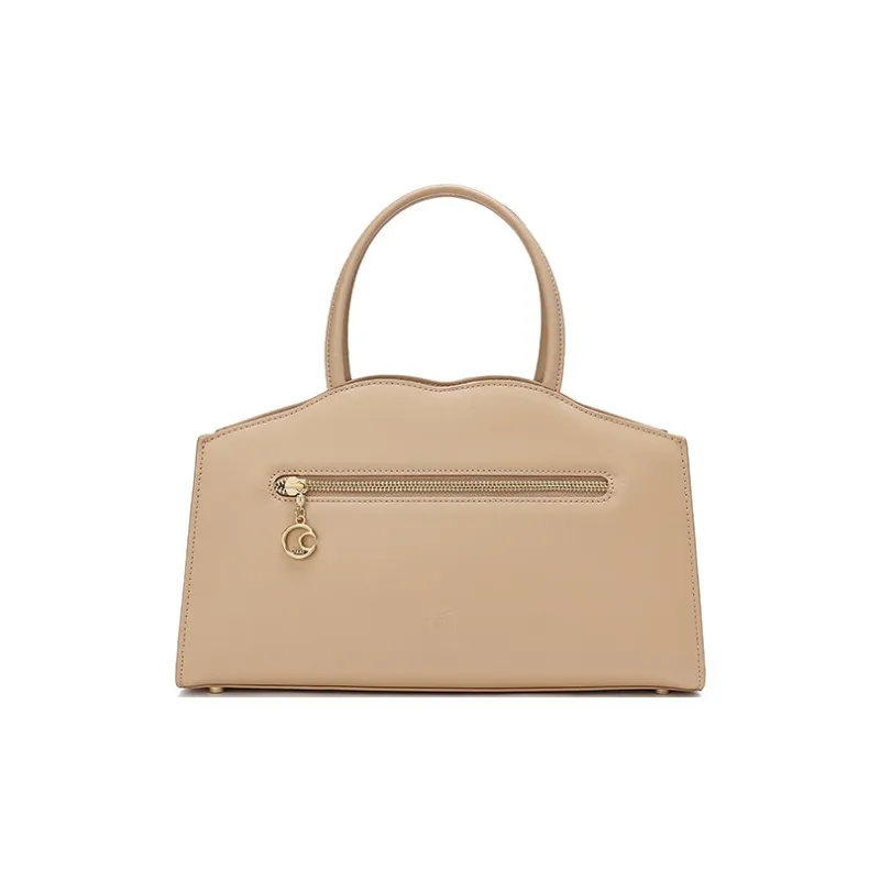 Ancient Yi Xi Cow Leather Vintage Crossbody One Shoulder Handbag Women's Almond Yellow-2