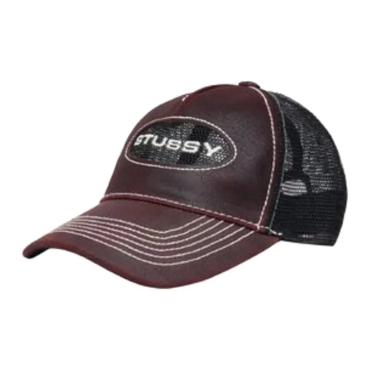 Stussy Leather Baseball Caps Men's Multicolor-3