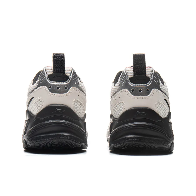 LiNing Meteor 2K Cushioning, Slip Resistant, And Abrasion Resistant Low Top Casual Running Shoes Women's Black White-4