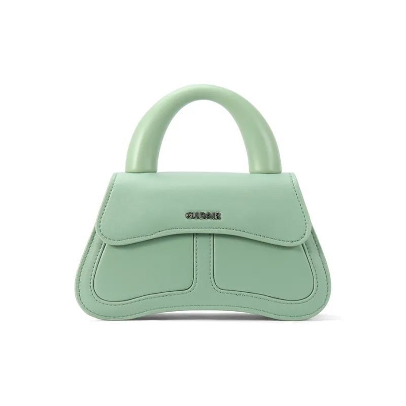 Gudair Genuine Leather Shoulder Bag Regular Women's Orange/Light Blue/Light Yellow/Lake Green-15