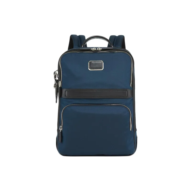TUMI Nylon With Cow Leather Backpack Medium Size Men's Marine Blue & Black-0