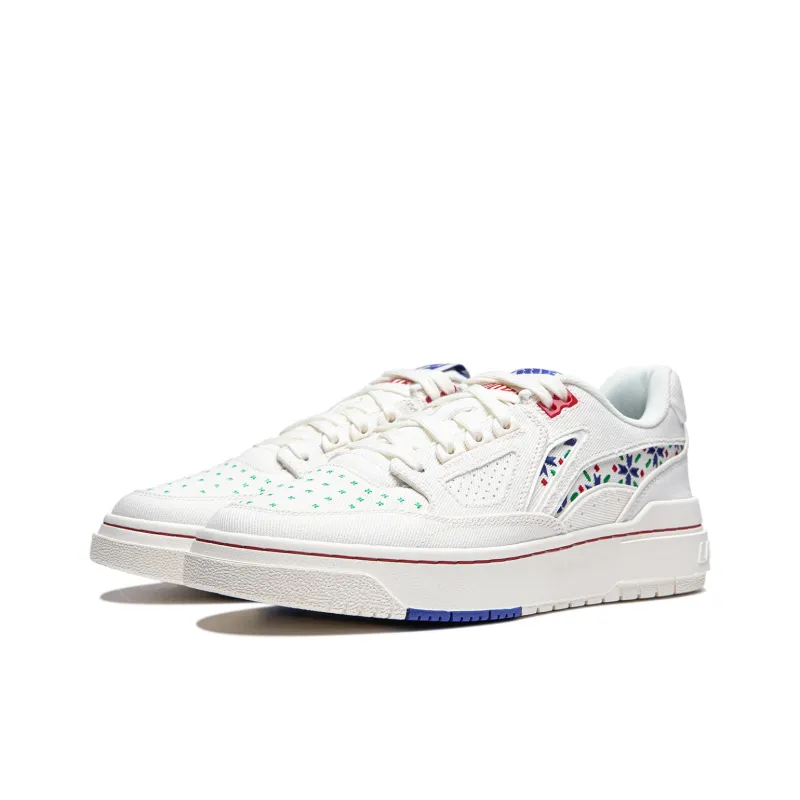 LiNing Rookie Slip Resistant Cushioning Wear Resistant Lightweight Low Top Skateboard Shoes Unisex White-2