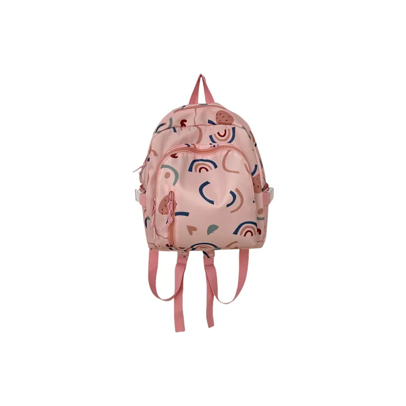 OURFUN Nylon Fabric Backpack White/Black/Pink/Green/Blue-4