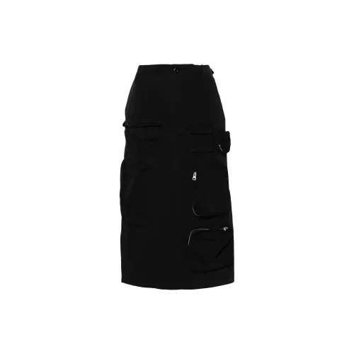 MM6 Maison Margiela Casual Long Skirts Women's Black